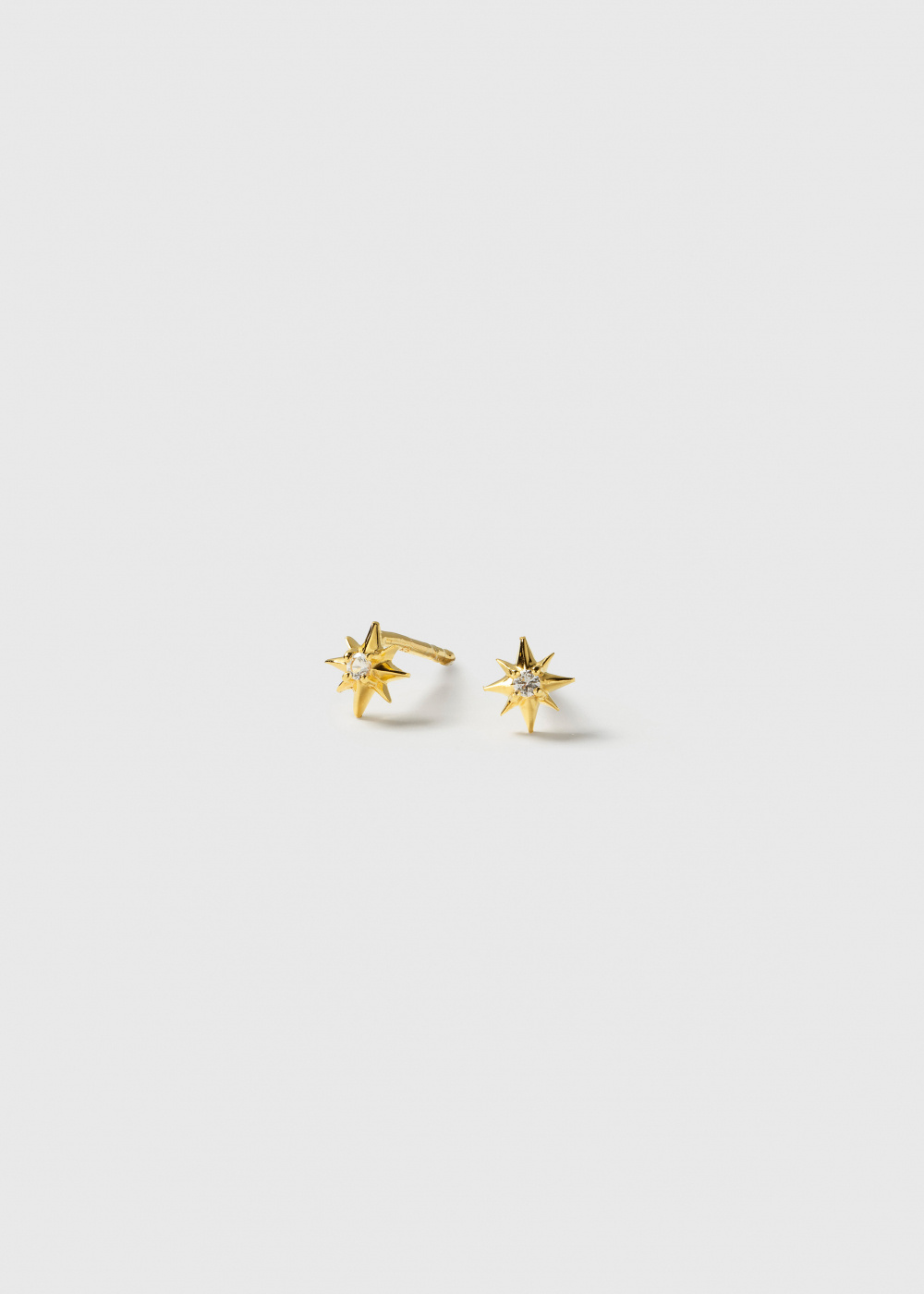 North Star Studs Earrings Gold
