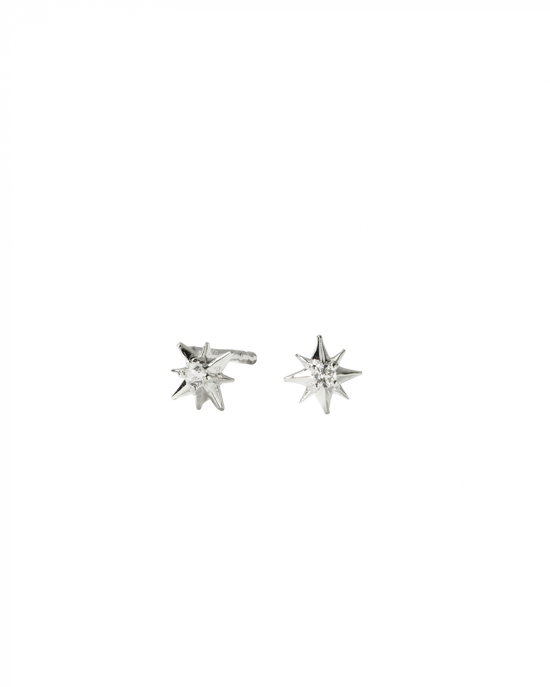 North Star Studs Earrings Silver