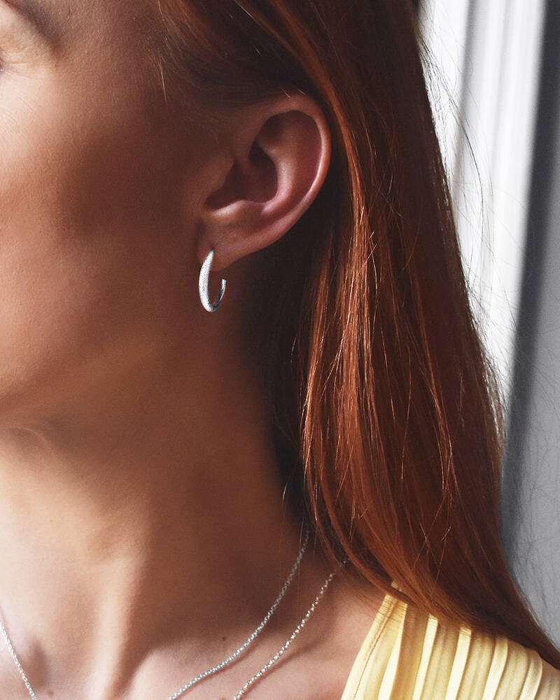 Les Amis hoops matte Zilver