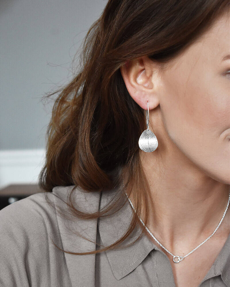 Leaf small Oorbel Oorbel Zilver