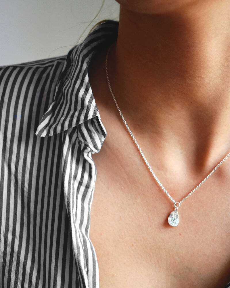 Leaf drop Kettingen Zilver