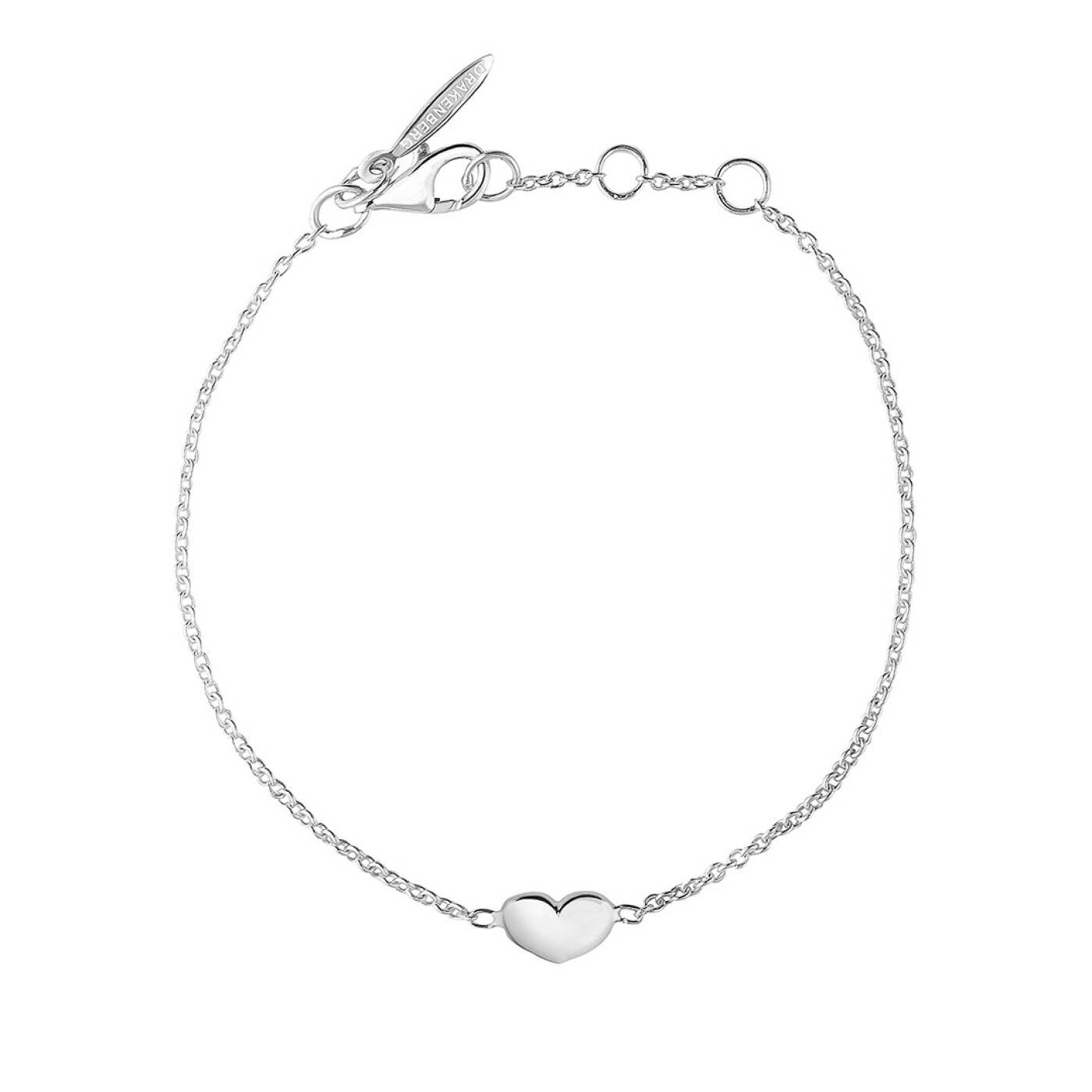 Loving heart medium single Armbanden Zilver