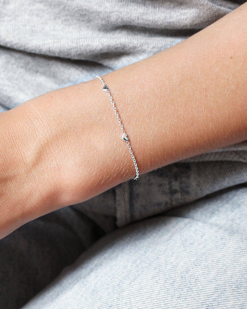 Loving heart drop full Armbanden Zilver