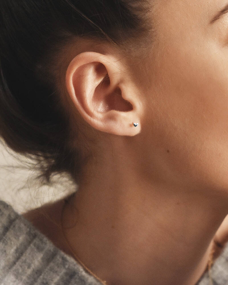 Loving Heart drop Oorbel Zilver