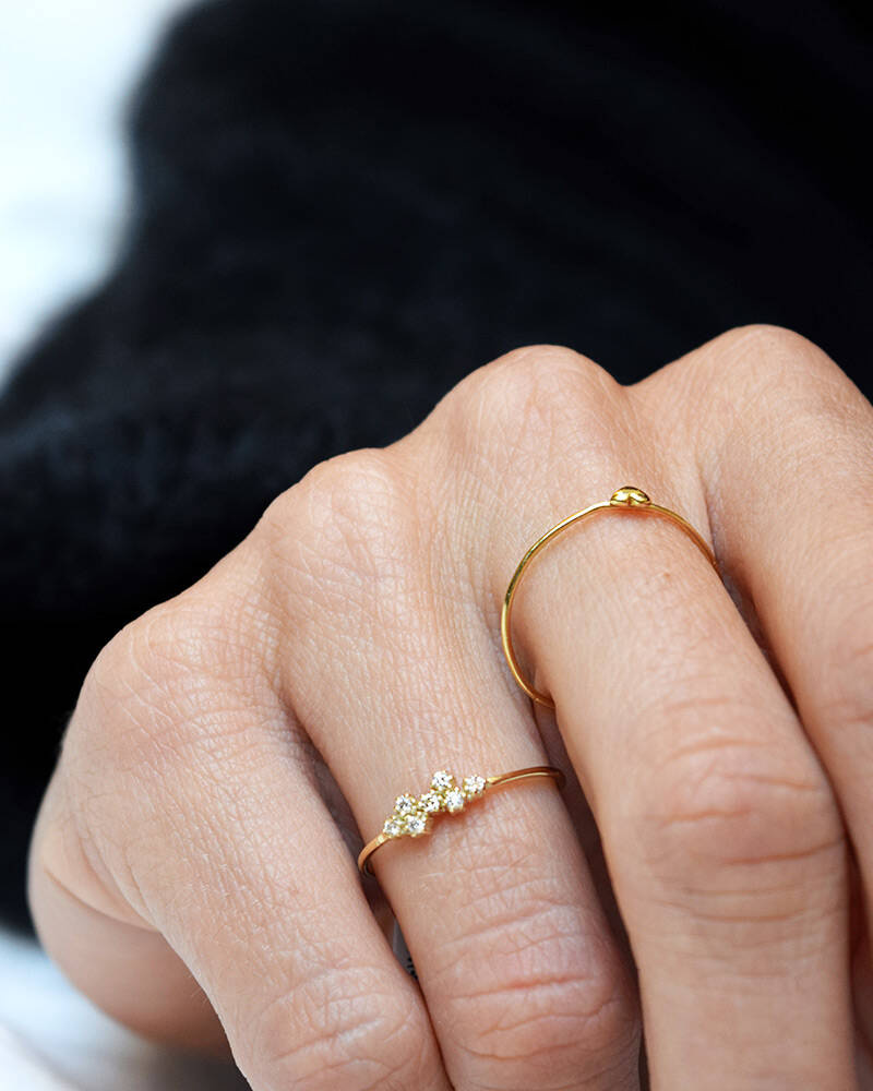 Loving Heart drop ring 16,5 Goud