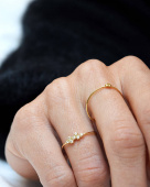 Loving Heart drop ring 16,5 Goud Loving Heart drop ring 16,5 Goud