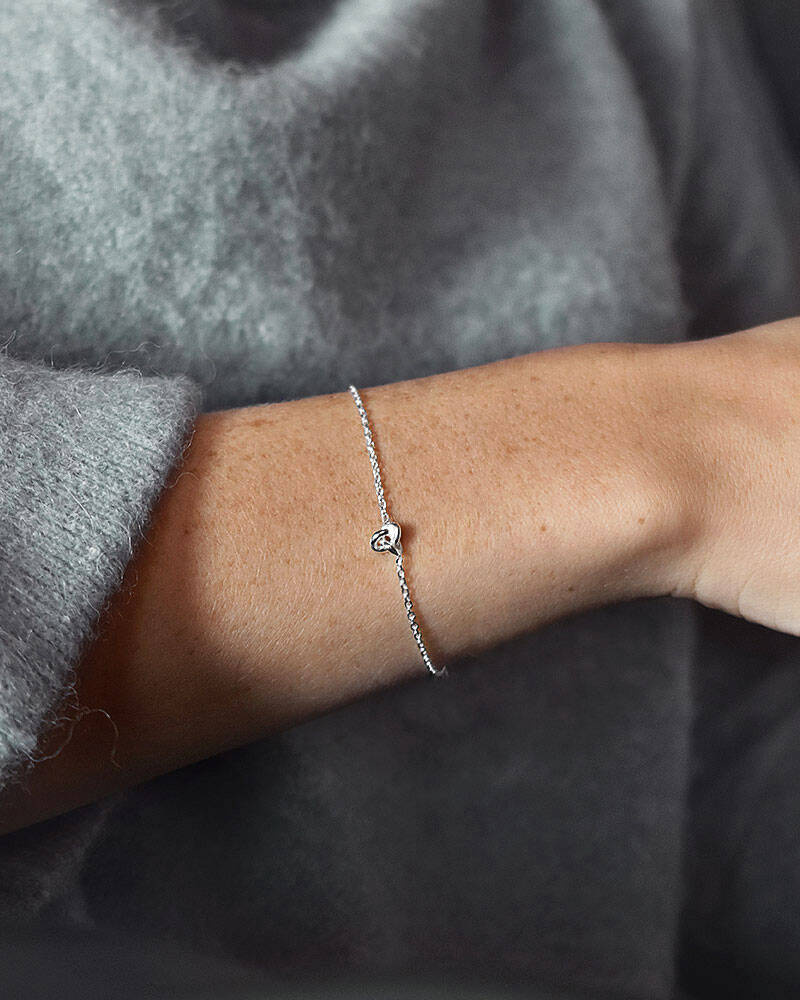 Le knot drop Armbanden Zilver