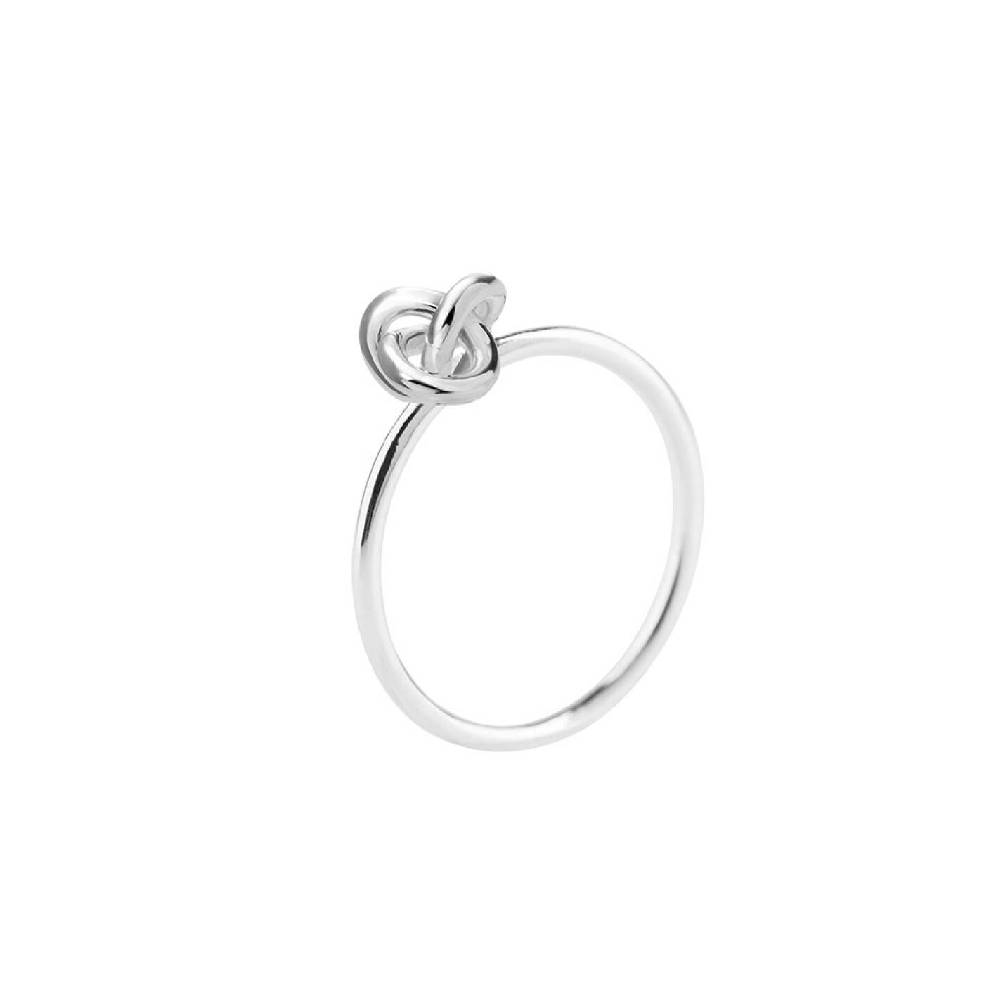 Le knot drop ring 17,5 Zilver