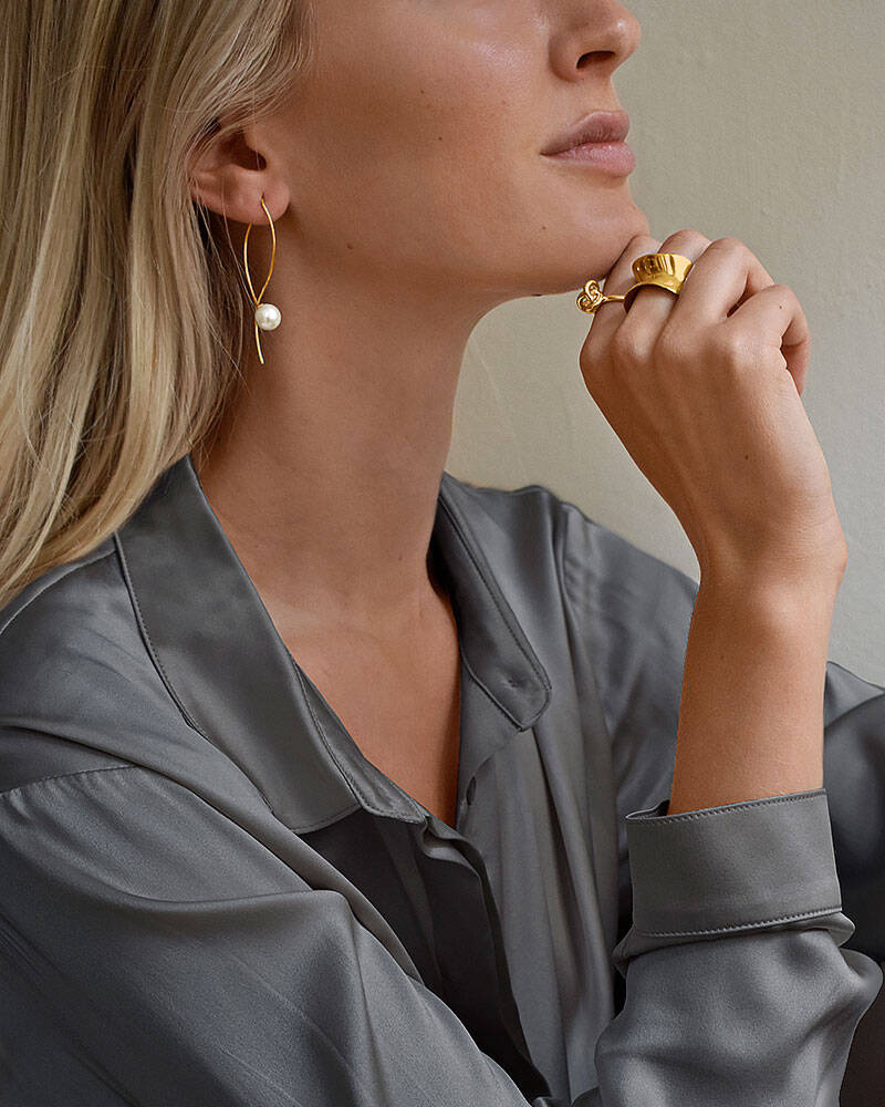 Le pearl Oorbel Goud