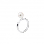 Le pearl ring Zilver