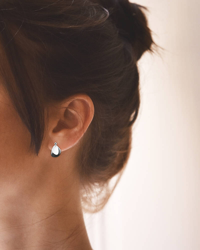 Lakeside drop Oorbel Zilver