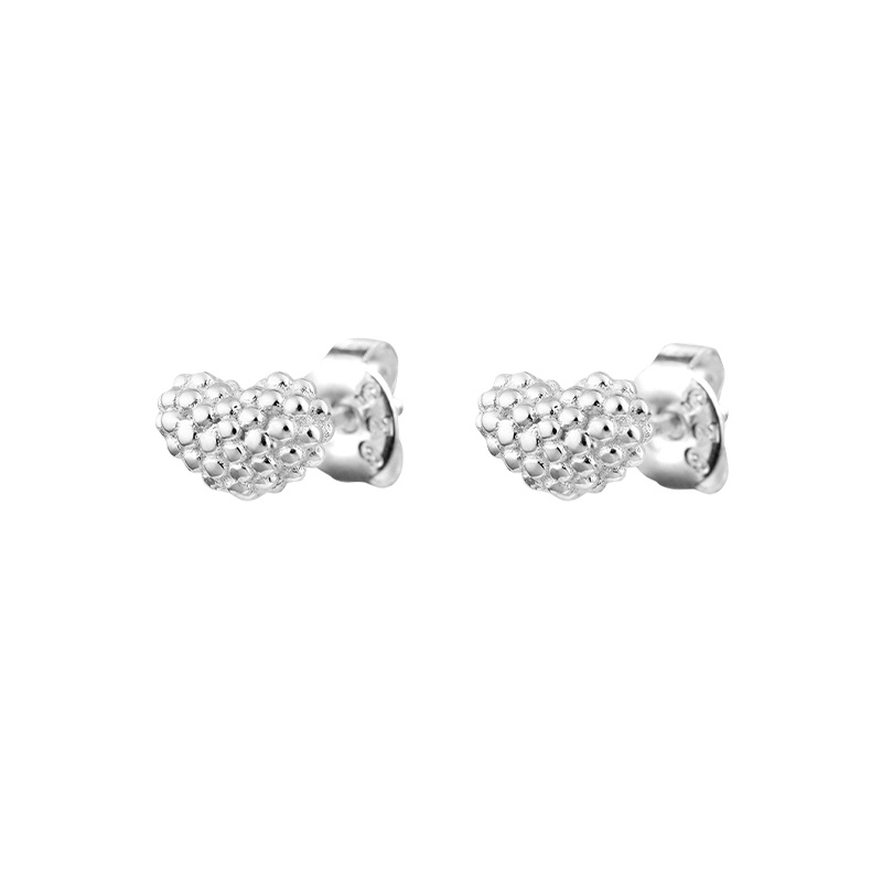 Love bubble studs Zilver