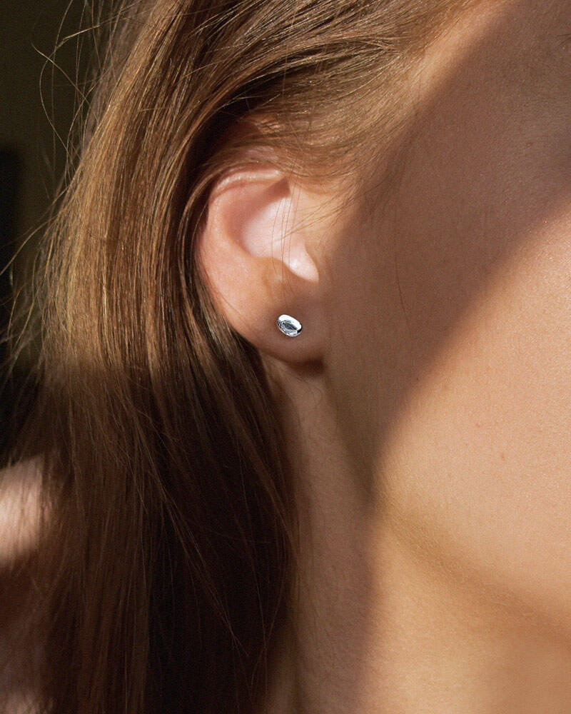 Morning Dew petite Oorbel Zilver