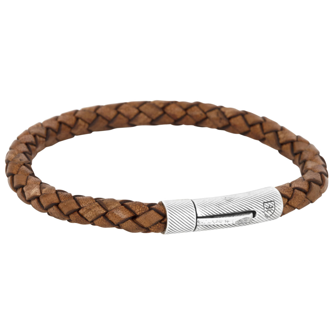 Zilver/läderArmbanden brunt