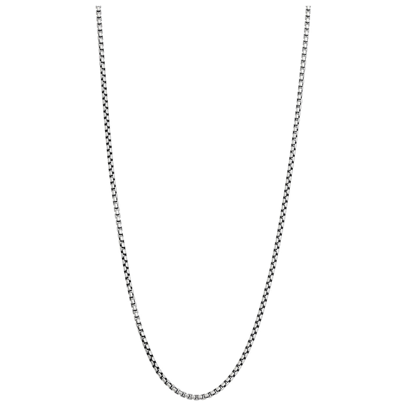 ZilverKettingen ärtlänk. 70+5cm