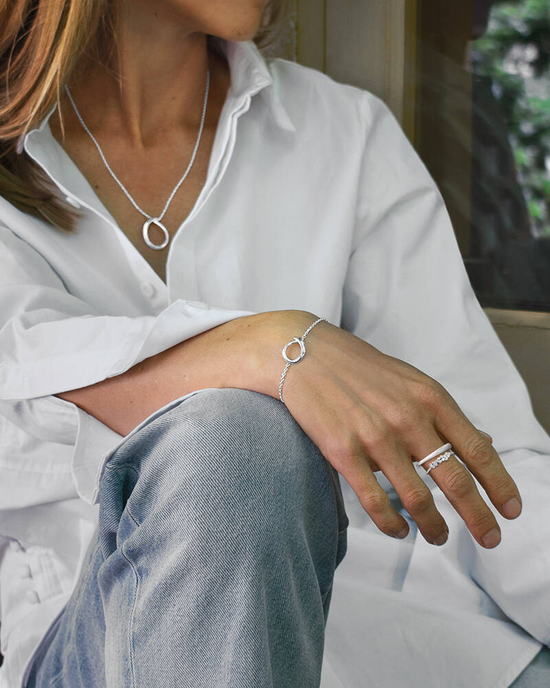 Ocean small single Armbanden Zilver