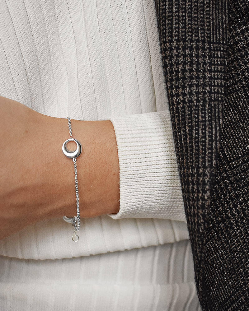 Orbit drop Armbanden Zilver