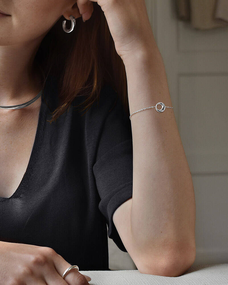 Orbit drop Armbanden Zilver