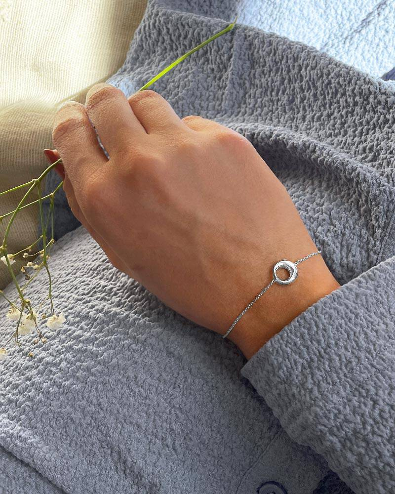 Orbit drop Armbanden Zilver