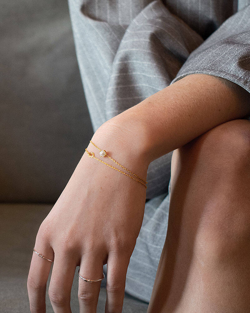 Petite Pearl Armbanden Goud