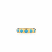 Dottie ring blue Goud
