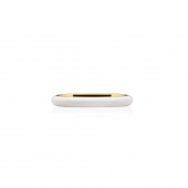 Enamel thin ring white (Goud)