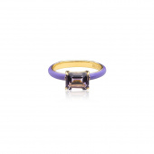 Iris enamel ring purple (Goud)