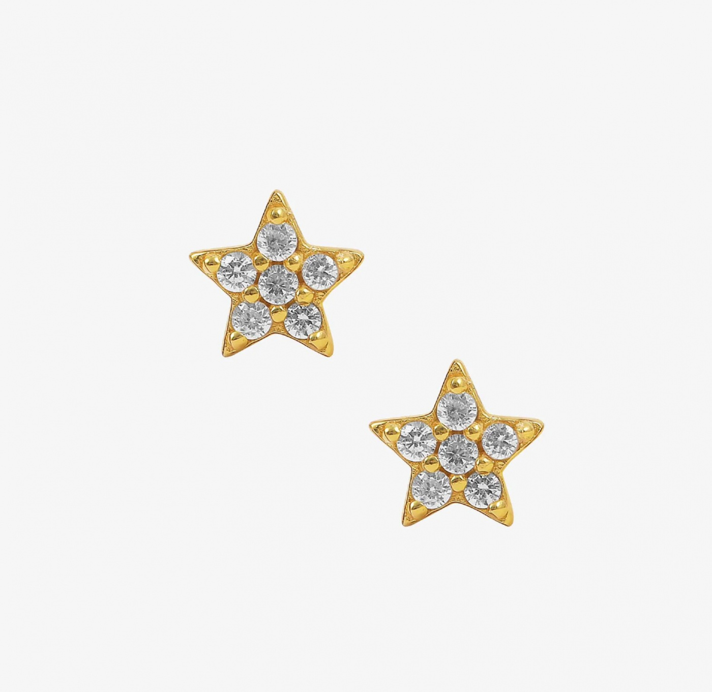 White Star Earstud Goud
