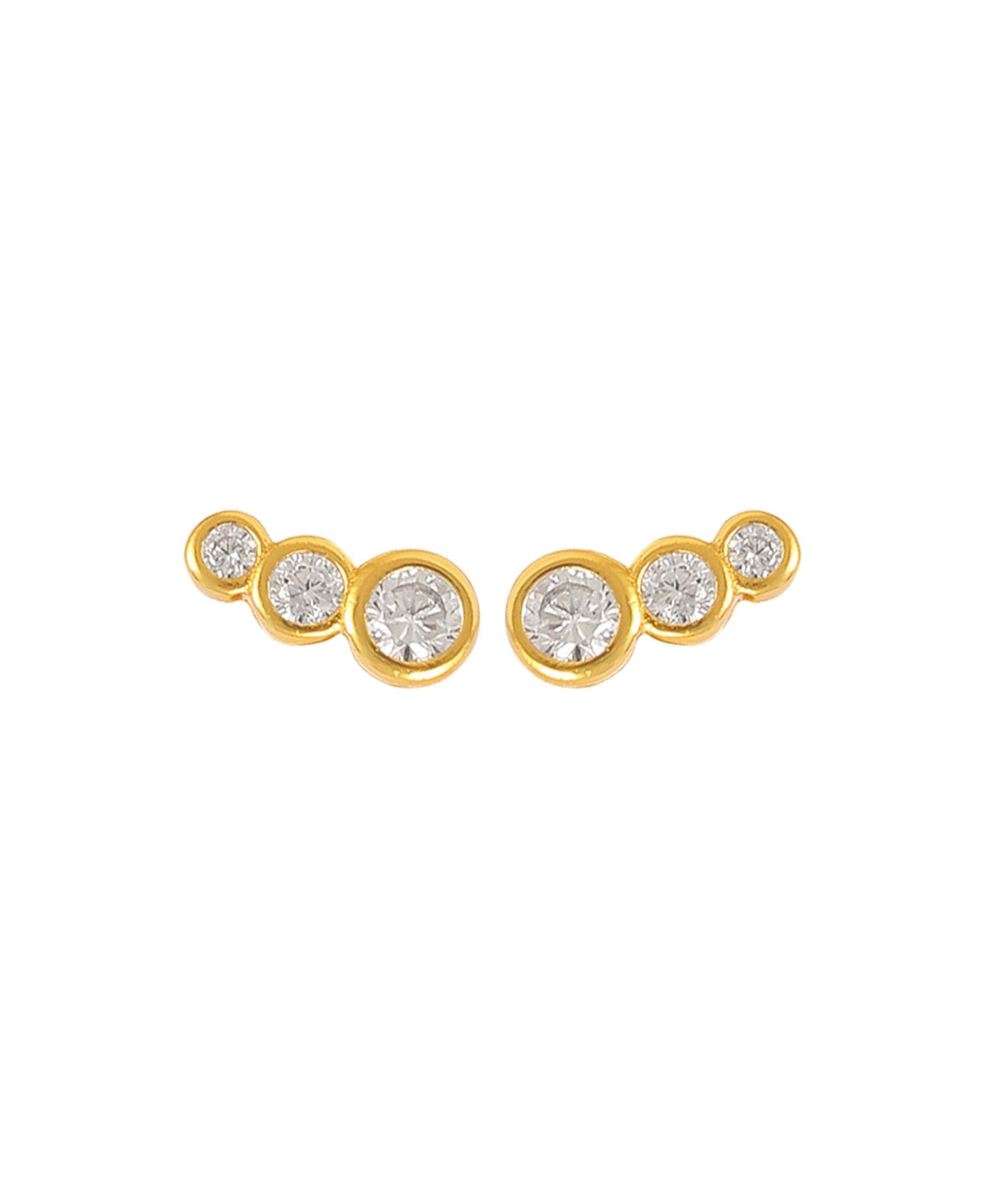 Lucian White Earrings Goud