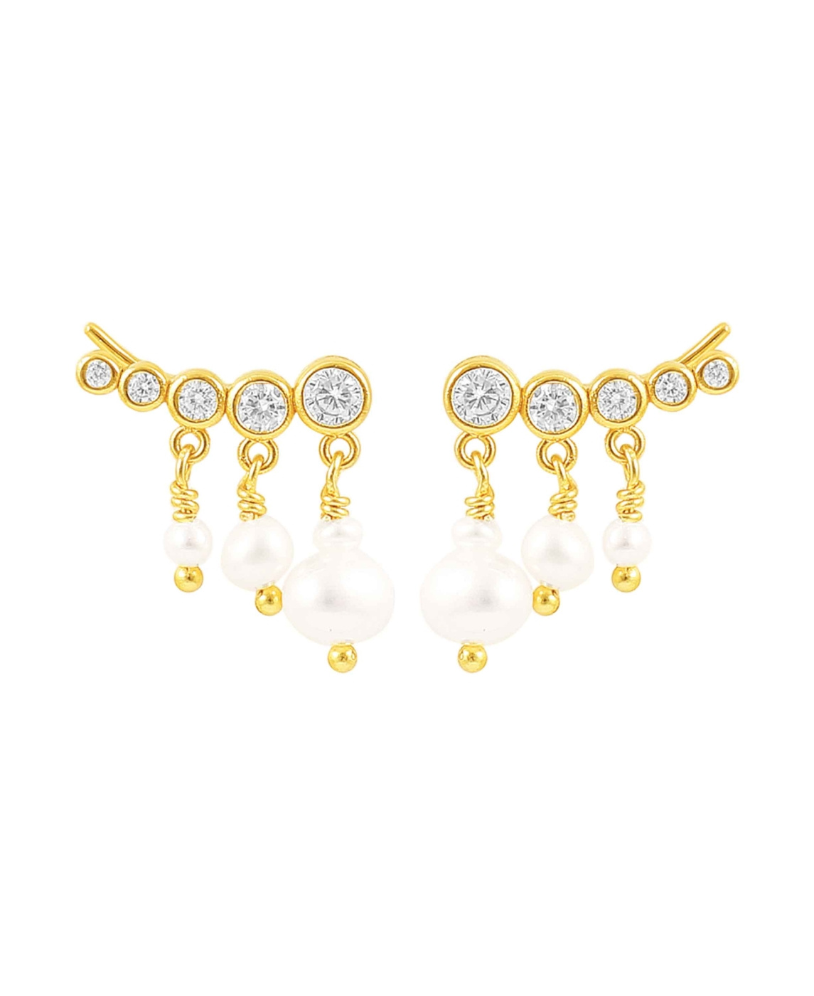 River Pearl Earrings Goud