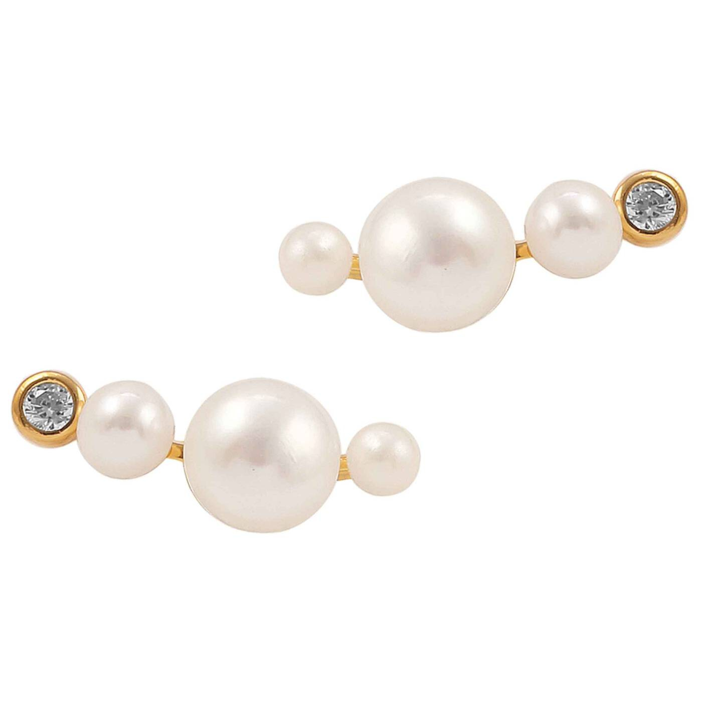 Agnes croissant Oorbellen Goud