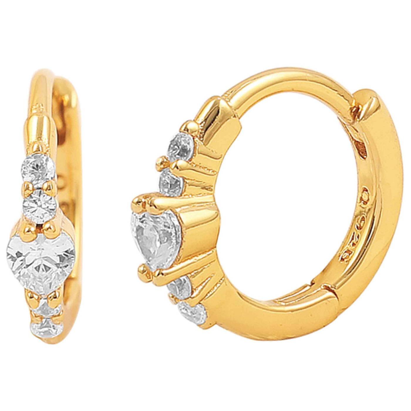 Heart hoops Oorbellen Goud