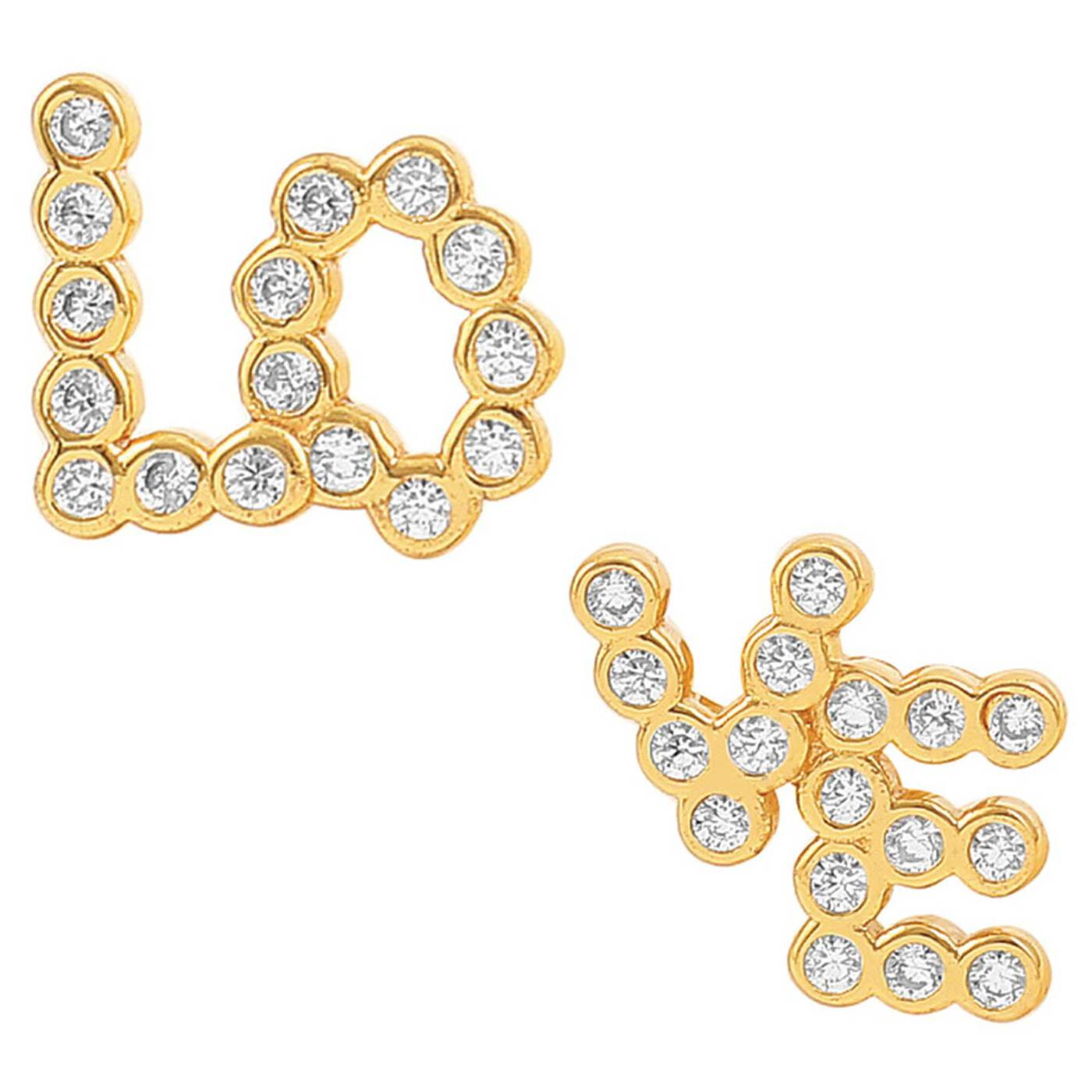 Love stickers Oorbellen Goud