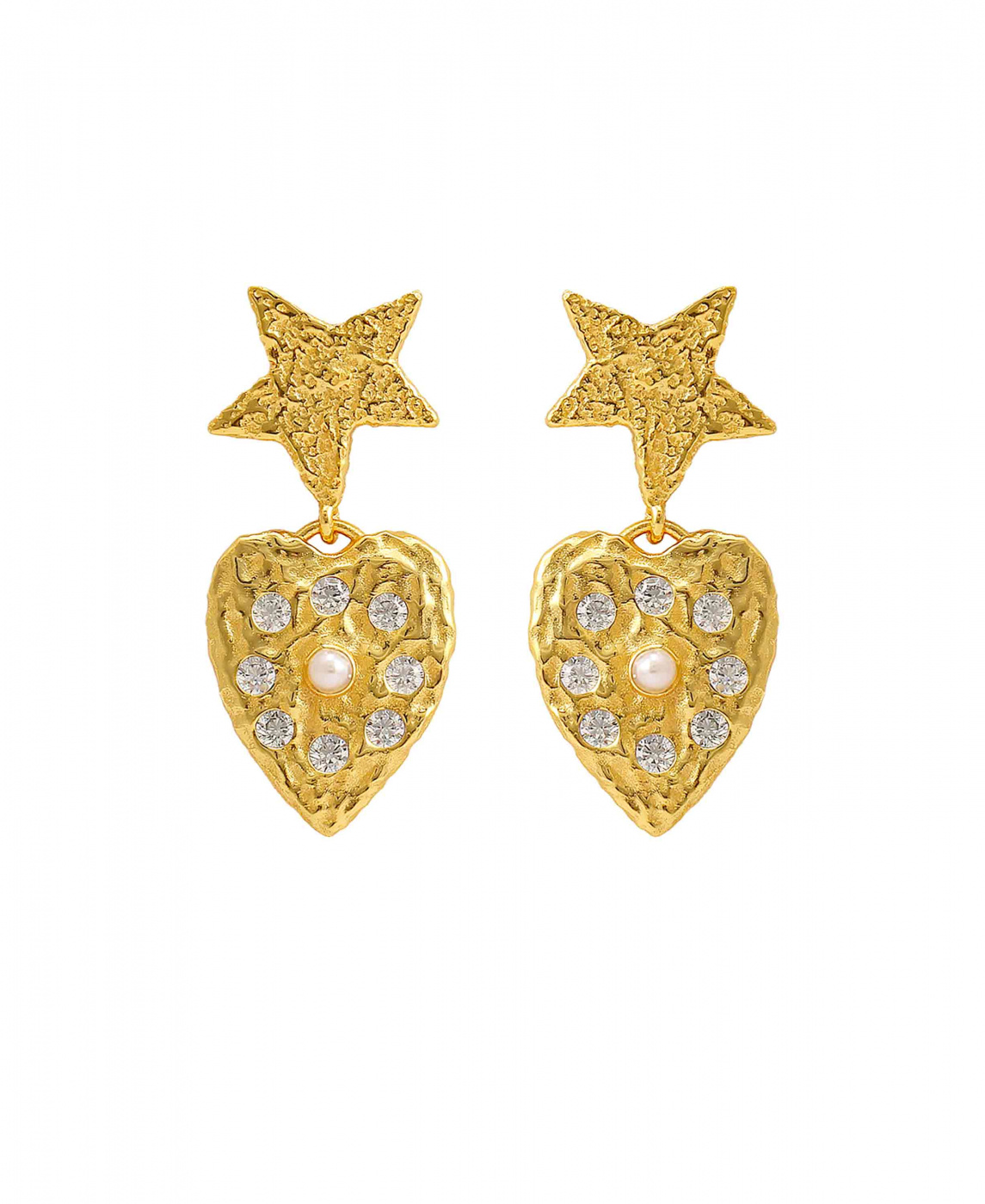 Lucia Star Earrings Gold