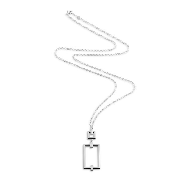 Detail Square Grand Kettingen Zilver 90 cm