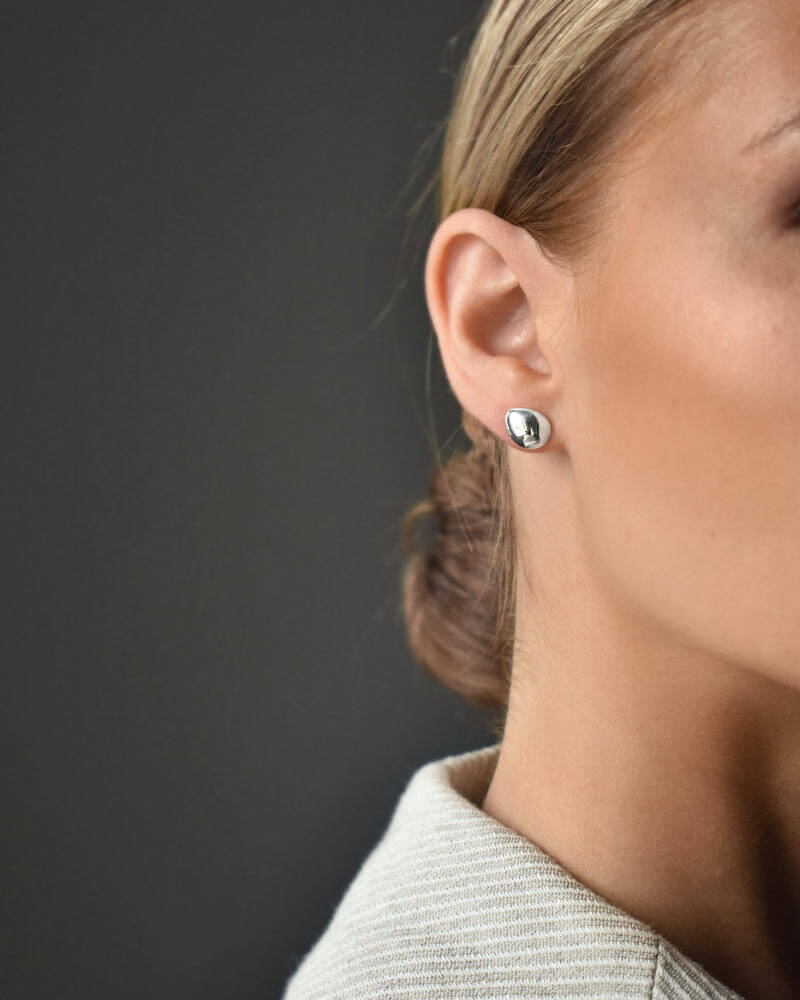 Stardust Oorbel polished Zilver