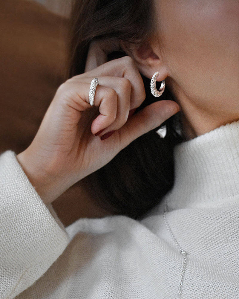 Stardust hoops Zilver