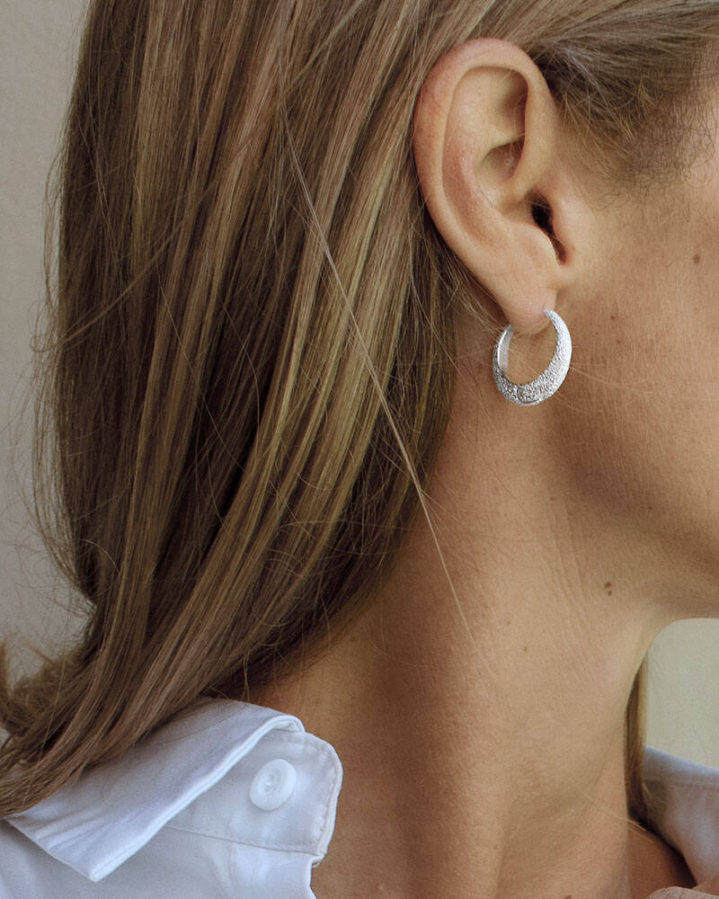 Stardust shine hoops Zilver