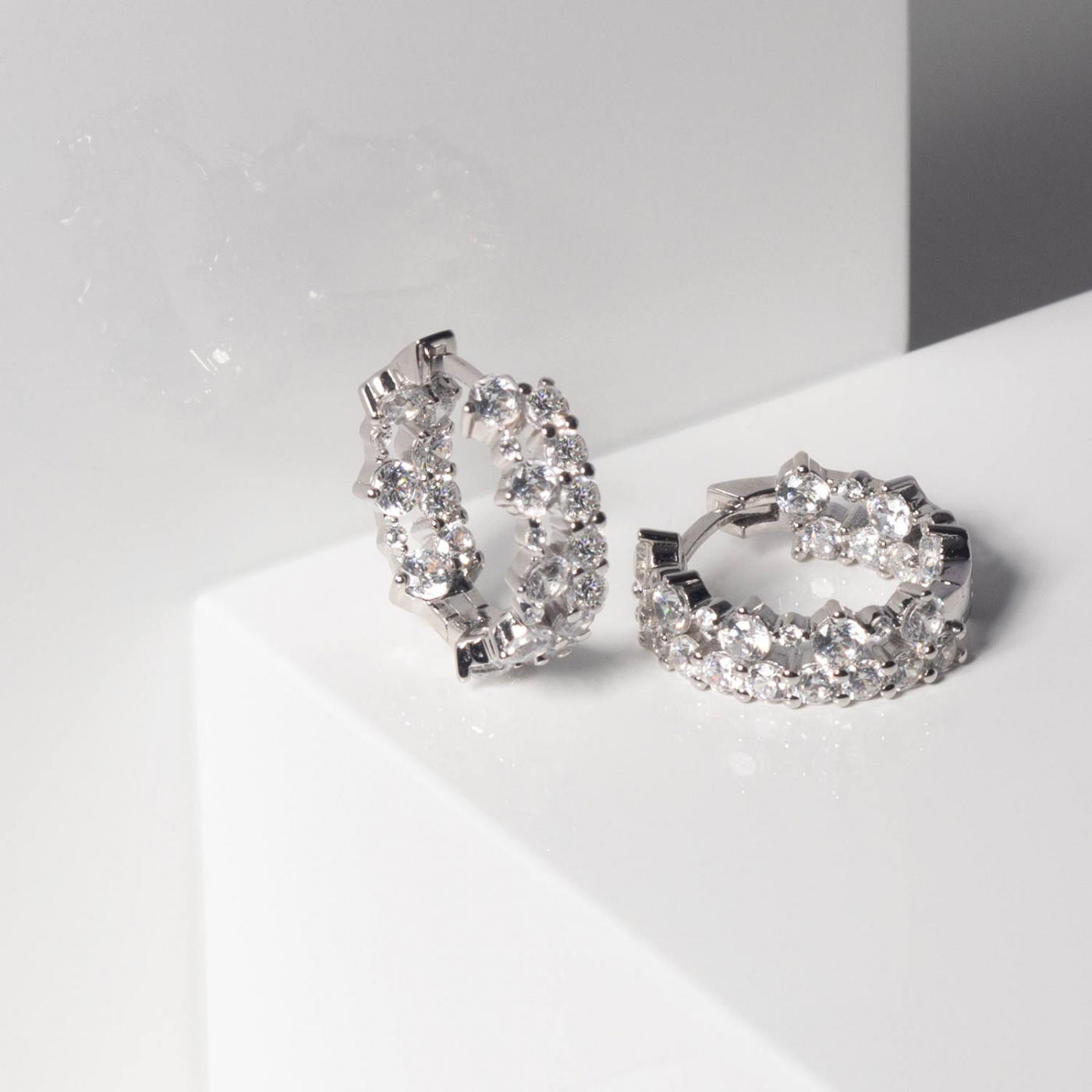 LIVIGNO CREOLO PICCOLO EARRINGS Zilver