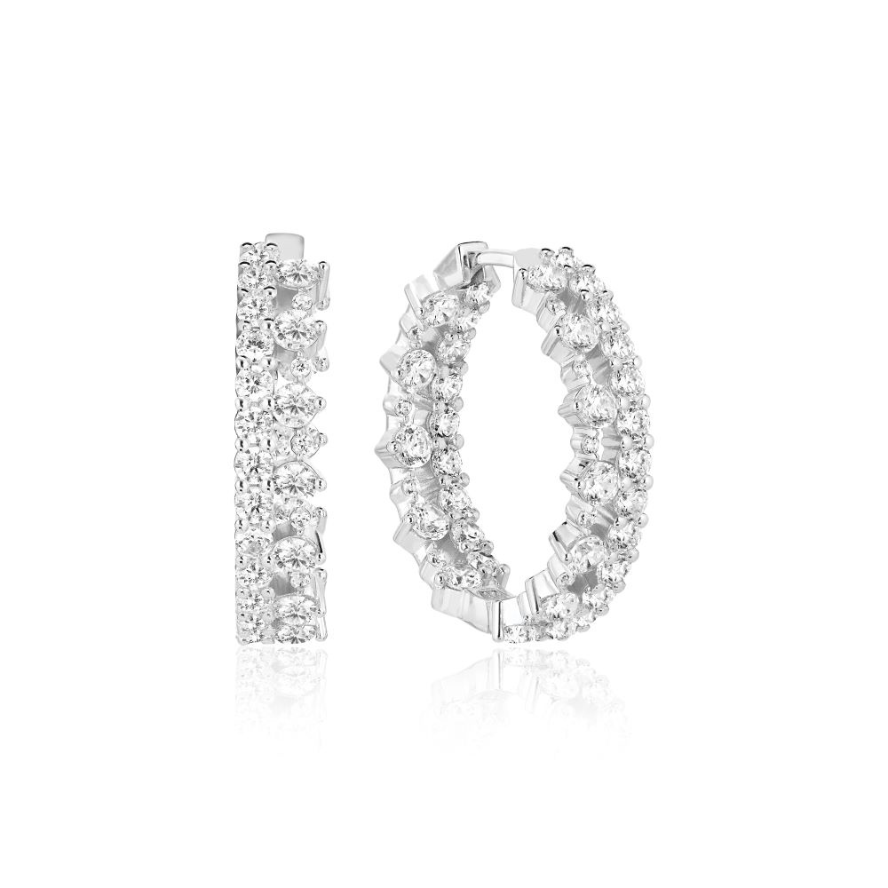 LIVIGNO CREOLO GRANDE EARRINGS Zilver