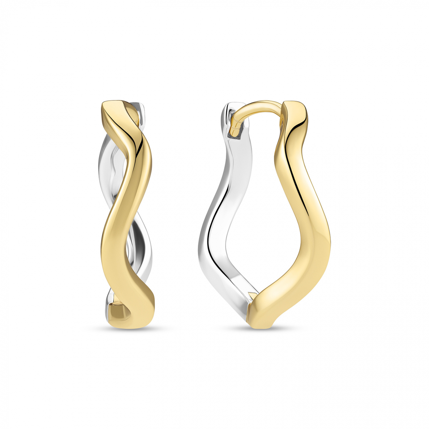 ELLERA WAVES PIANURA GRANDE EARRINGS Silver/Gold