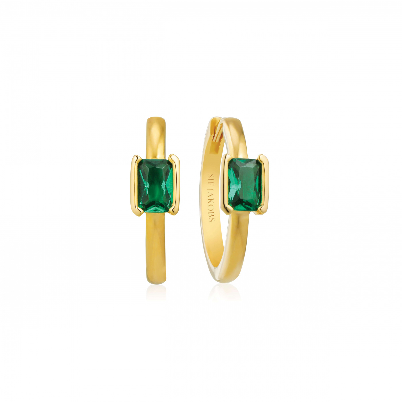 ROCCANOVA UNO Oorbeln Grön zirkonia Goud