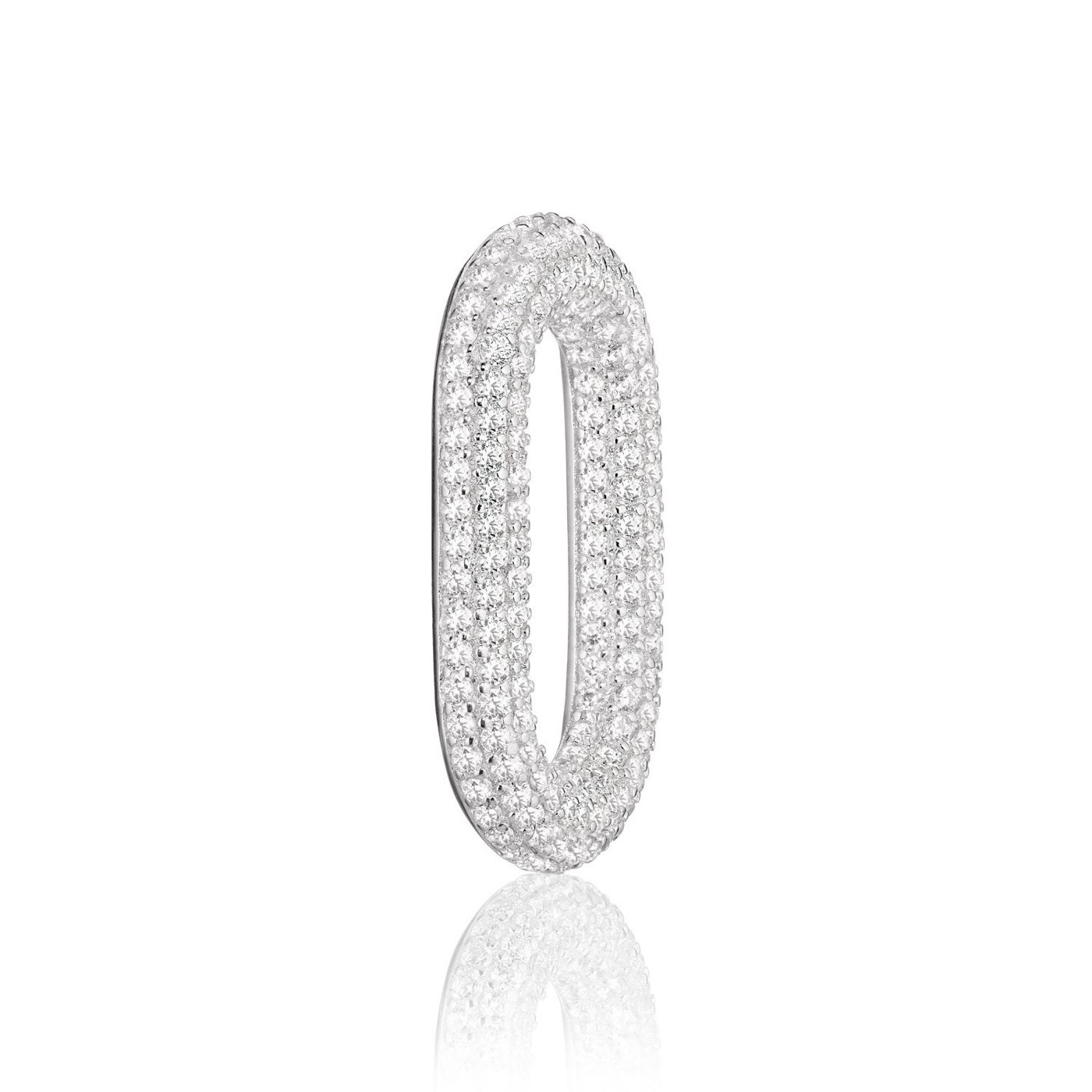 CAPRI SINGLE LINK witte Zirkonia (Zilver)