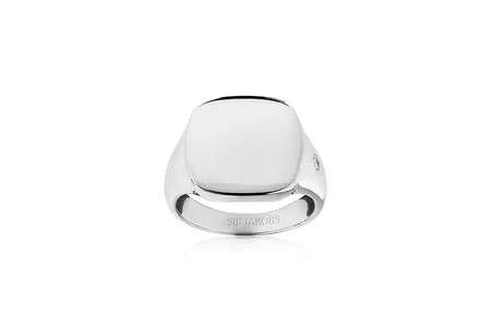 FOLLINA PIANURA QUADRATO PICCOLO ring witte Zirkoner (Zilver)