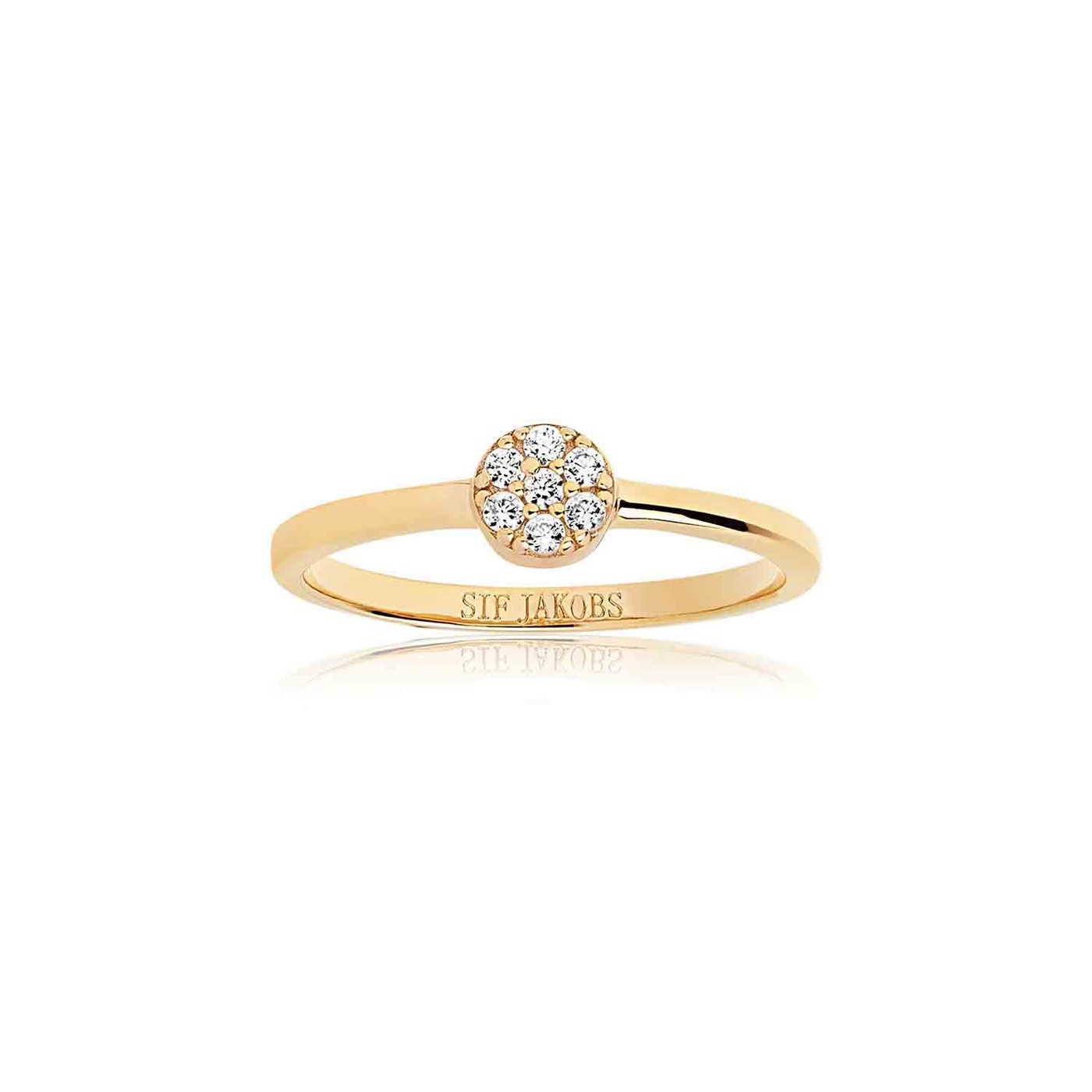 CECINA ring witte Zirkoner (goud)