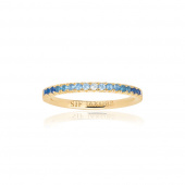 Ellera - 18k Goudpläterad med zirkoner i blå och vit gradient Ring Ellera - 18k Goudpläterad med zirkoner i blå och vit gradient Ring