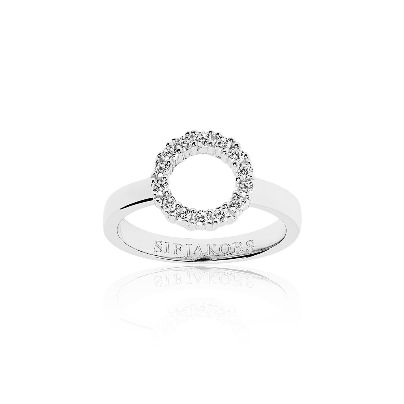 BIELLA PICCOLO ring witte Zirkoner (Zilver)