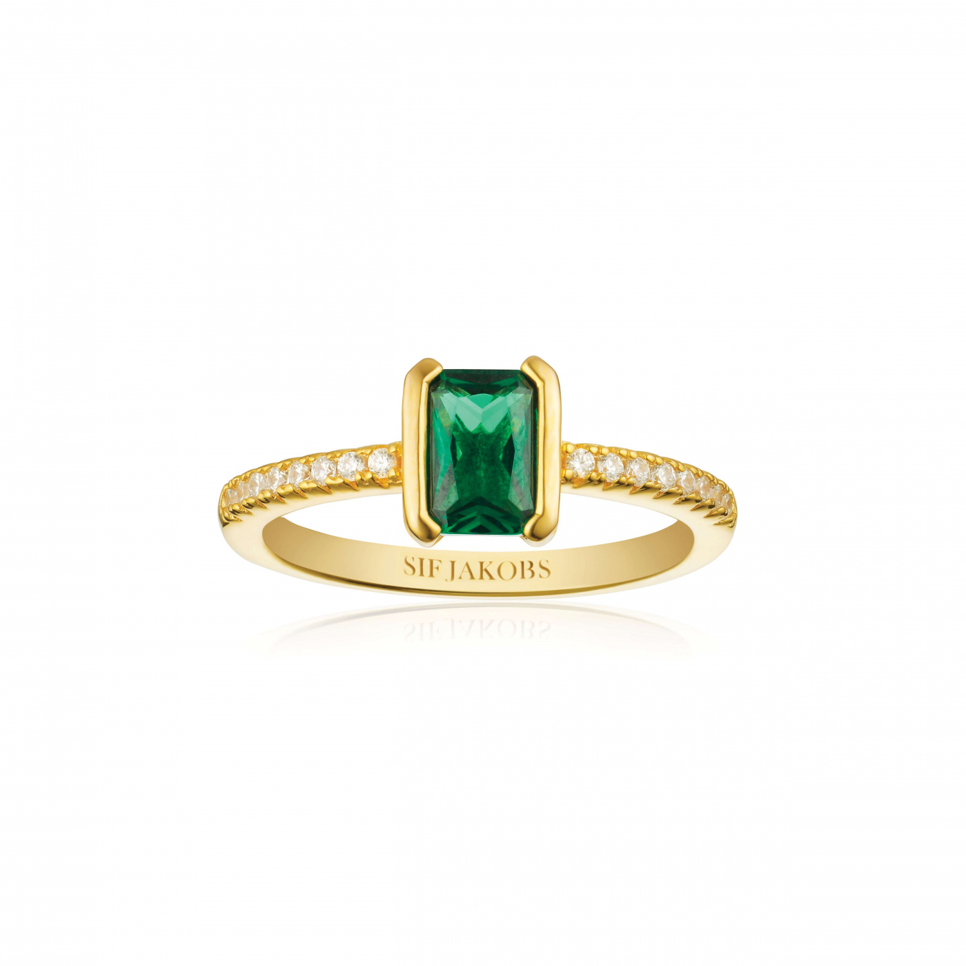 ROCCANOVA PICCOLO Ring Grön zirkonia Goud