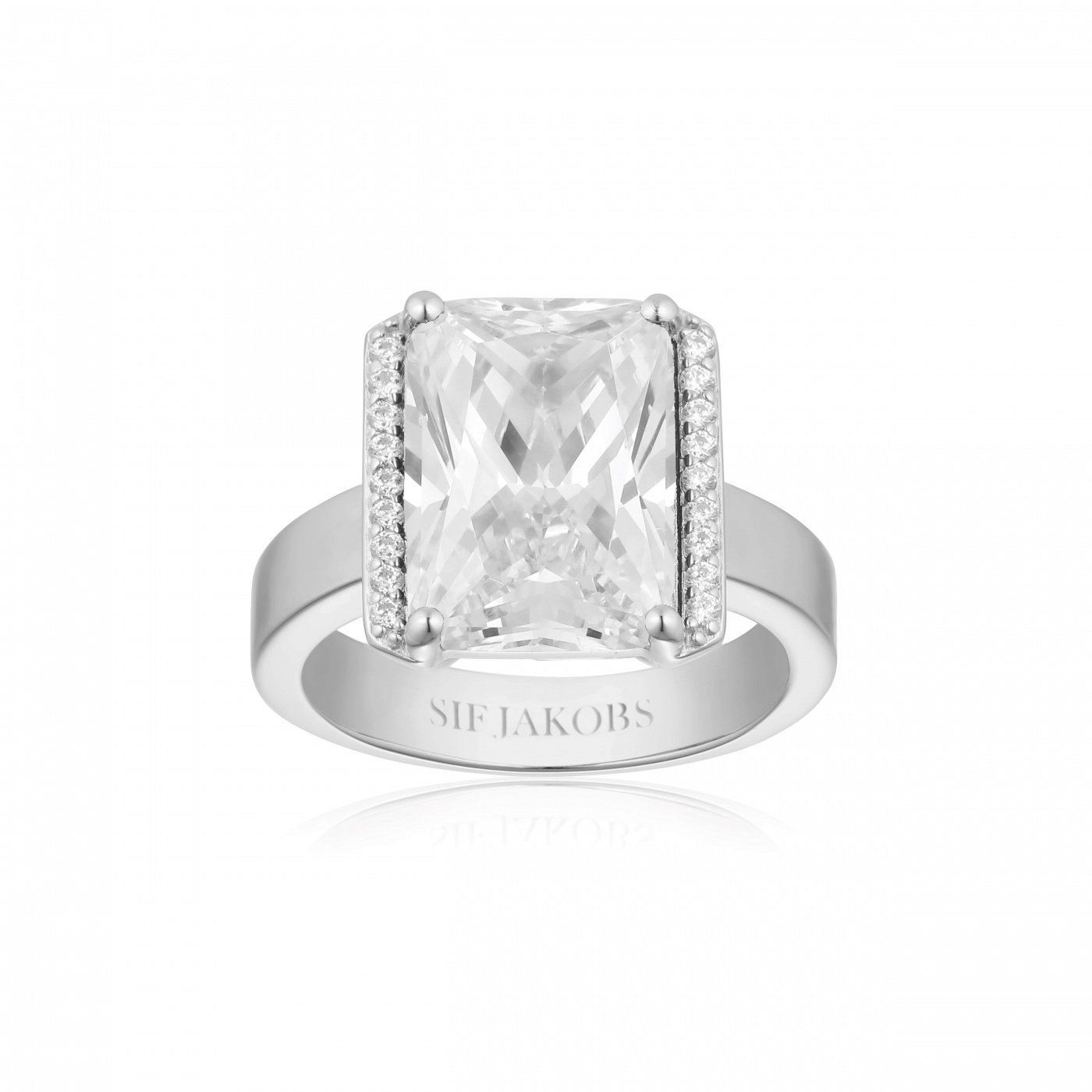 ROCCANOVA ALTRO GRANDE Ring Vita Zirkoner Zilver