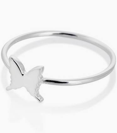 Petite papillion  Ring Silver